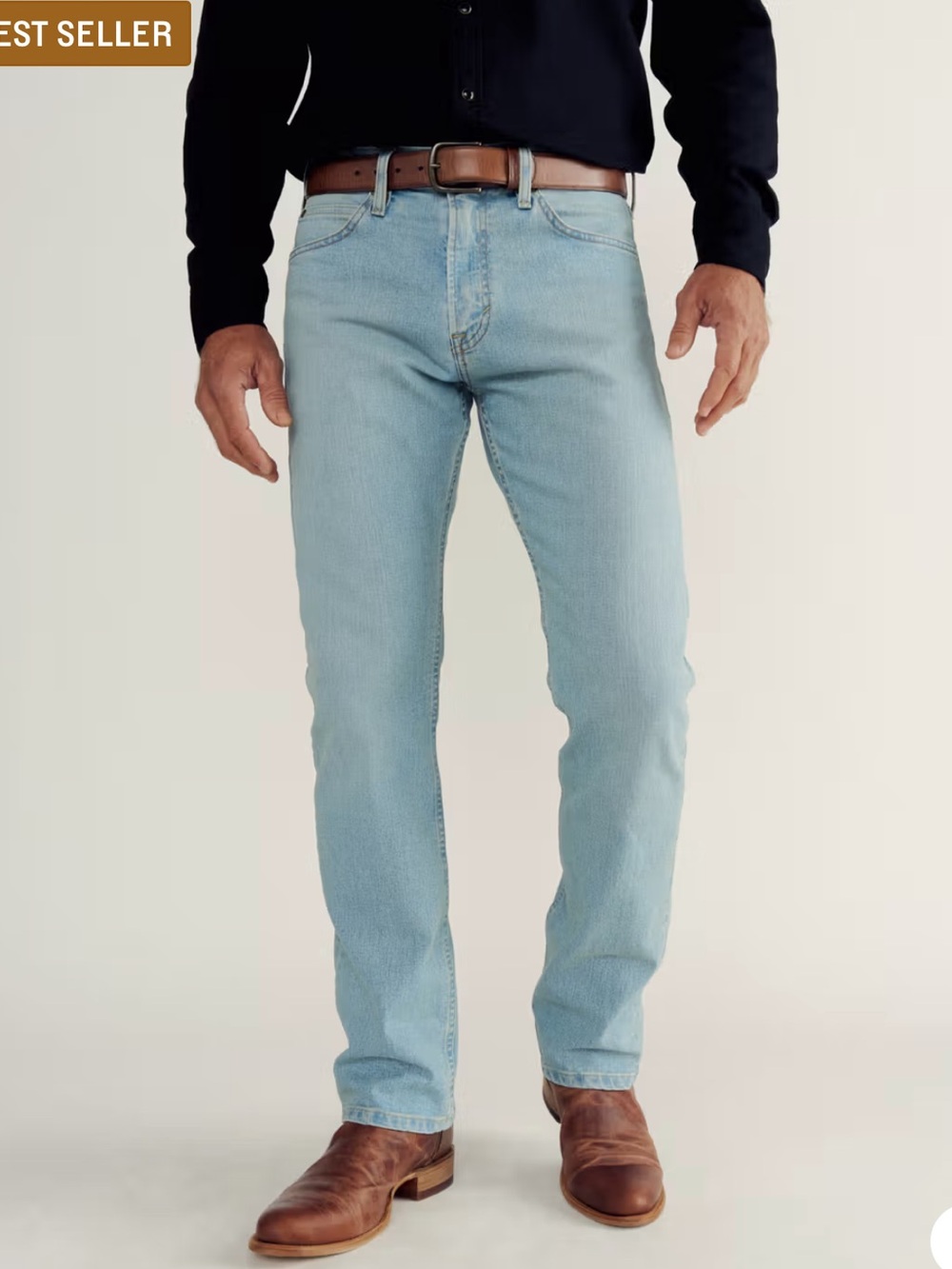 Tecovas Men's Light Wash Straight Jeans